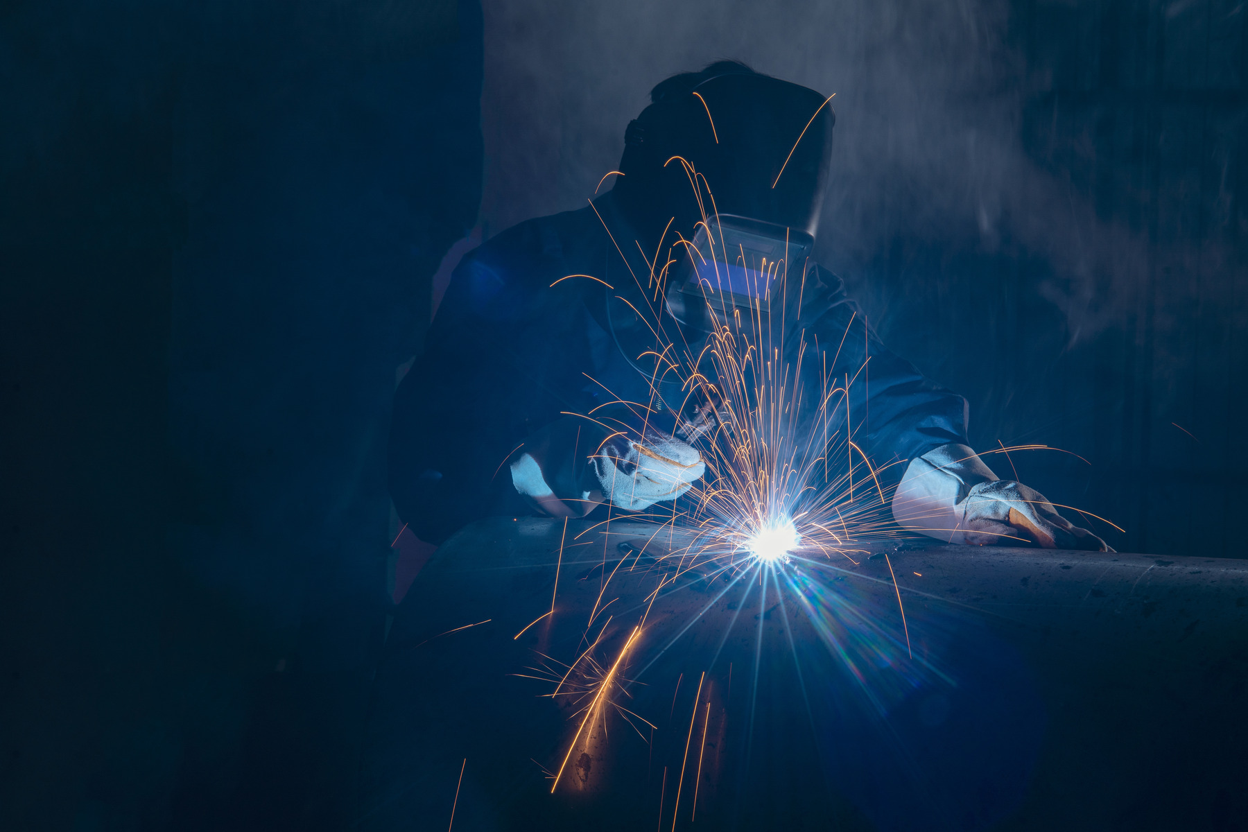 Man welding